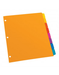 Intercalaires en poly opaque (8 onglets) de couleurs (no PL213-8RBW)