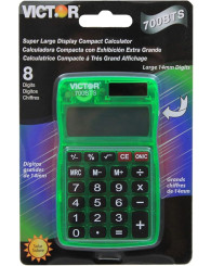 Calculatrice de base avec étui (idéal pour tous les niveaux du primaire) (alimentation solaire et à piles) VICTOR (no 700BTS) (*incluant 0,20$ d'écofrais)