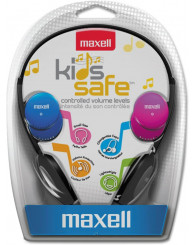 Casque d'écoute/écouteurs (prise jack circulaire connecteur audio 3,5 mm) (audio SANS MICRO) MAXELL KidsSafe PROFLASH (*incluant 0,60$ d'écofrais)