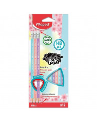 Crayons à mine TRIANGULAIRE TRIANGL'PEPS (emballage de 12) MAPED #2 HB 