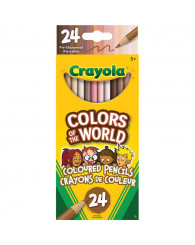 Crayons à colorier en bois COLORS OF THE WORLD (emballage de 24) CRAYOLA (no 67-4154)