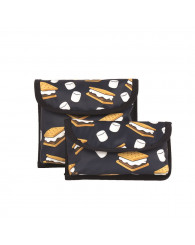 Pochette à collation et sandwich (ens. de 2) EXECO - biscuits à la guimauve (no EX26500BT) 