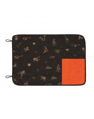 Napperon en tissu avec pochette pour ranger les ustensiles nanö (COUNTRY) noir et orange