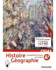 Histoire Géographie EMC 4ème, bimanuel, Magnard 2016 - ISBN 9782210105973