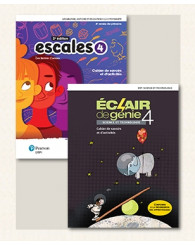 Combo Escales 4, 2e éd. mise à jour et Éclair de génie 4 - Cahiers + Ens. num. - ISBN 9782766108718 (anc.code 9782766100569)