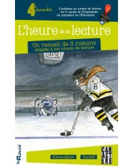 Roman - L'heure de la lecture - 4e année - Un recueil de 3 romans (image d'un joueur de hockey)