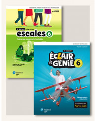 COMBO: Éclair de génie 6, 2e éd. ET Escales 6, 2e éd. mise à jour - Cahiers + Ens. num. - ISBN 9782766150274 (disponible bientôt!)