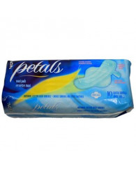 Serviettes hygiéniques (avec ailes) maxi PETALS (emballage de 10) 
