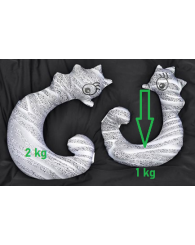 Hippocampe lourd ARGENT -1kg - 2.2lbs Création MK