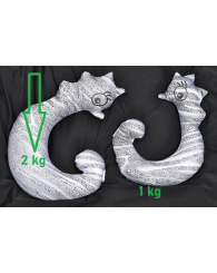 Hippocampe lourd ARGENT - 2kg - 4.4lbs Création MK