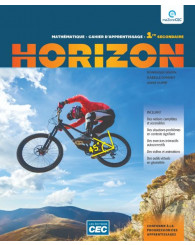 Horizon Sec.1 - Cahier d'apprentissage (incluant les exercices interactifs) + Accès étudiants Web (no 220629) - ISBN 9782766201792