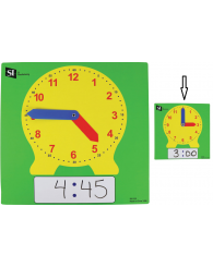 Horloge 12 heures sur carton effaçable à sec (PETITE) - 12cmx12cm (4.7''x4.7'') (no 91232) - Si manufacturing