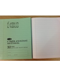 Petit cahier d'écriture 32 ou 40 pages, avec interlignes étroits-4 mm et pointillés ÉCOLO-C44B 