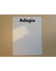 Ardoise (tableau blanc) surface effaçable à sec, mince (format lettre: 8.5x11po.) Adagio ou Allegro