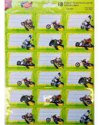 Étiquettes d'identification autocollantes EUREKA @18 - MOTOS EN FOLIE