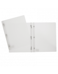 Duo-tang (3 attaches) en poly (PFDT-CL) CLAIR