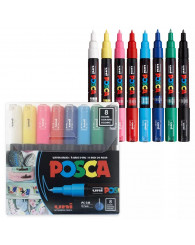 Ensemble de 8 marqueurs acryliques POSCA (0,7mm) (no PC-1M-8C)