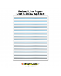 Grande tablette de papier à relief (lignes bleues) réglage étroit BRIGHT LINES (no 2624210) (Jusqu'à épuisement des stocks!)