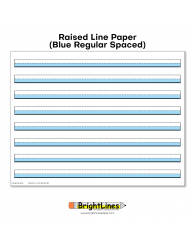 Grande tablette de papier à relief (lignes bleues) réglage régulier BRIGHT LINES (no 2624110) (Jusqu'à épuisement des stocks!)