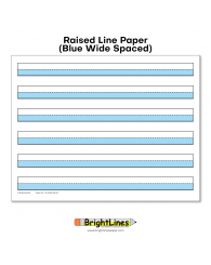 Grande tablette de papier à relief (lignes bleues) réglage LARGE BRIGHT LINES (no 2624310) (Jusqu'à épuisement des stocks!)