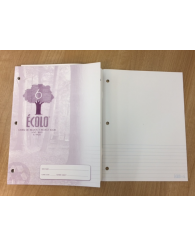 Grand cahier de projets (plusieurs lignes de 8 mm au bas et le reste de la page blanche) (40 pages) ÉCOLO 6